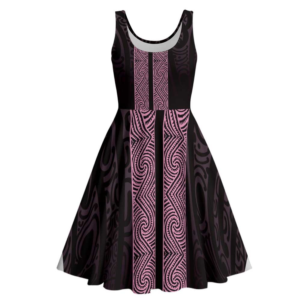 New Zealand Maori Kowhaiwhai Midi Dress Mawhero Maui and Mangopare - Aussie Hoodie