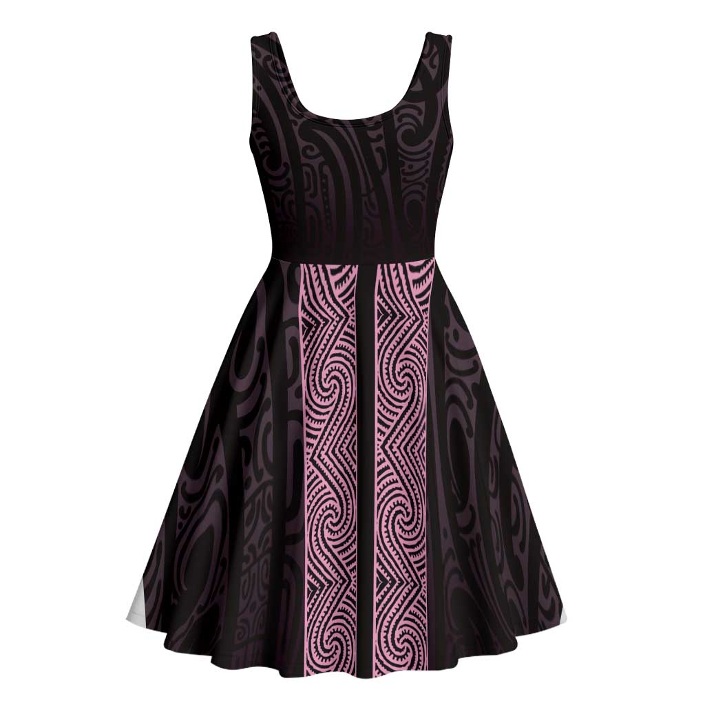 New Zealand Maori Kowhaiwhai Midi Dress Mawhero Maui and Mangopare - Aussie Hoodie