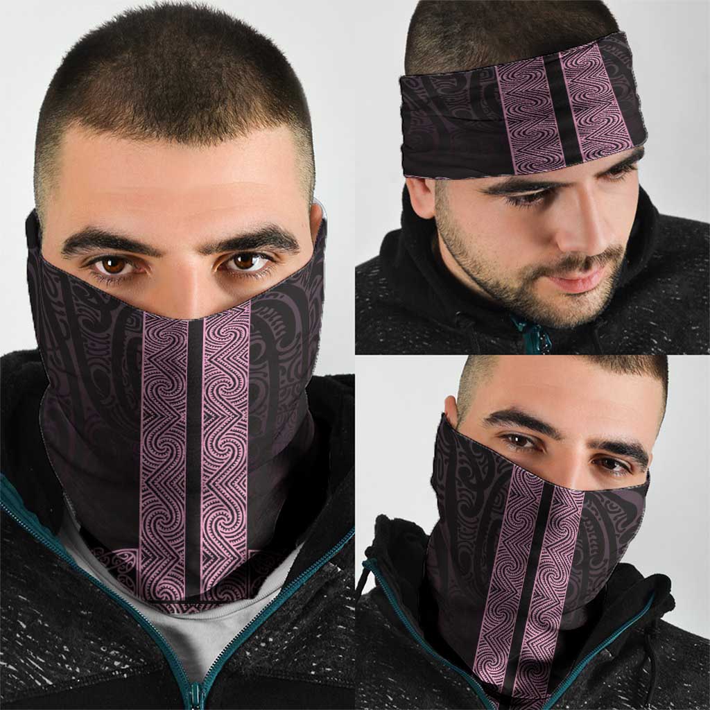 New Zealand Maori Kowhaiwhai Neck Gaiter Mawhero Maui and Mangopare - Aussie Hoodie