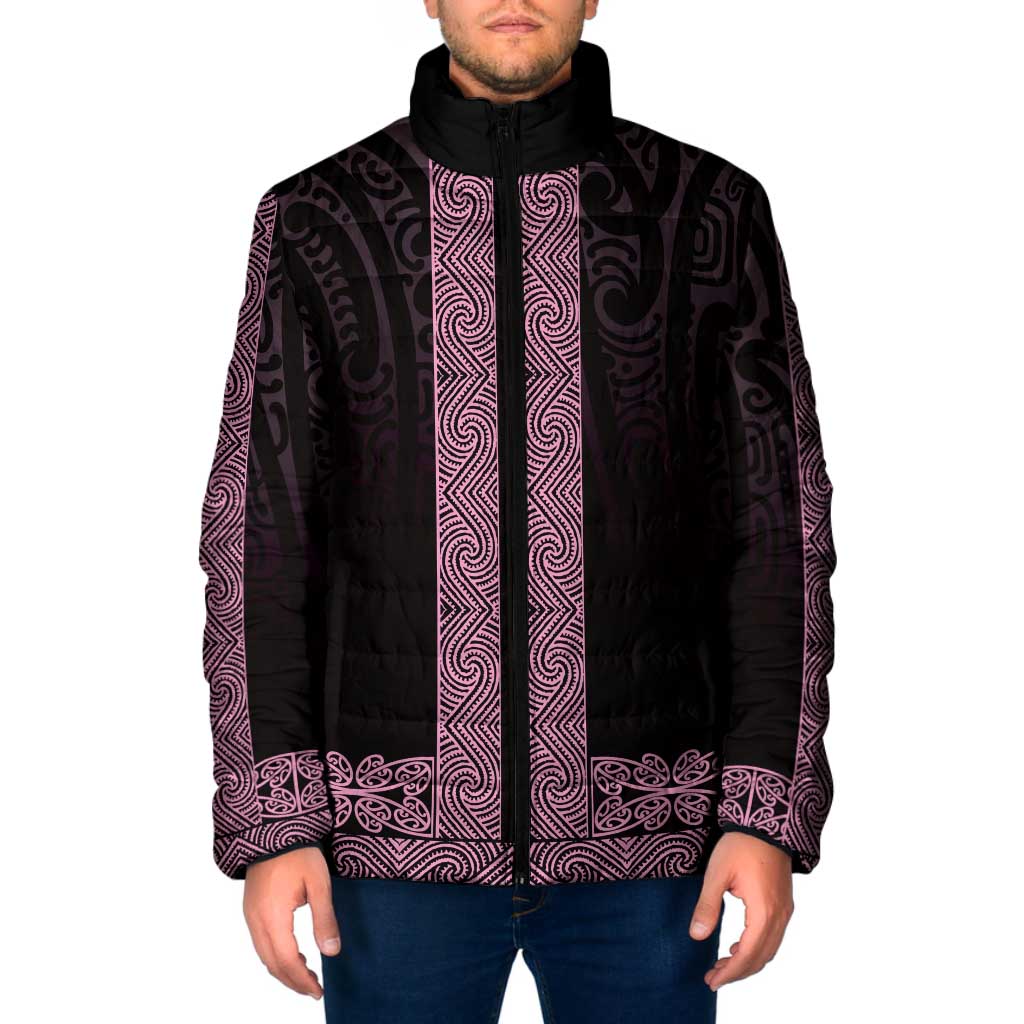 New Zealand Maori Kowhaiwhai Padded Jacket Mawhero Maui and Mangopare - Aussie Hoodie