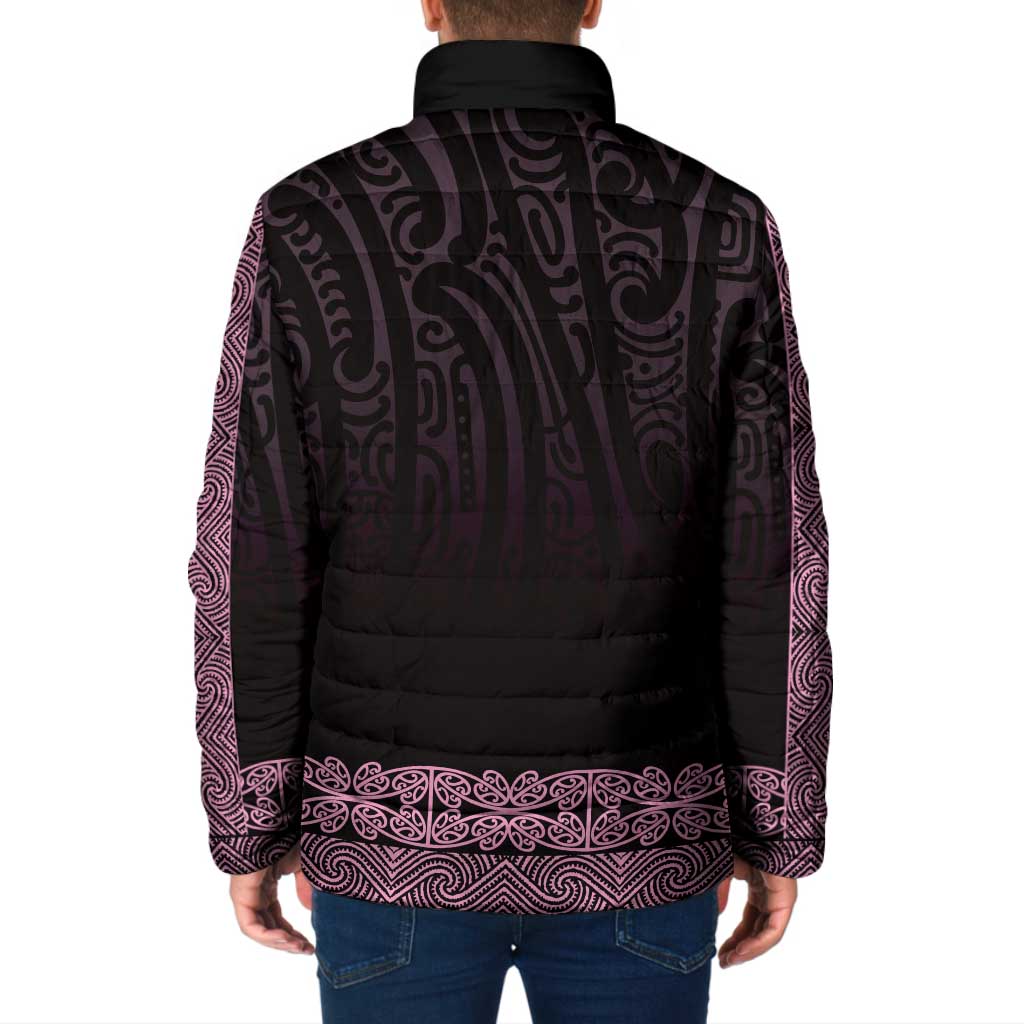 New Zealand Maori Kowhaiwhai Padded Jacket Mawhero Maui and Mangopare - Aussie Hoodie