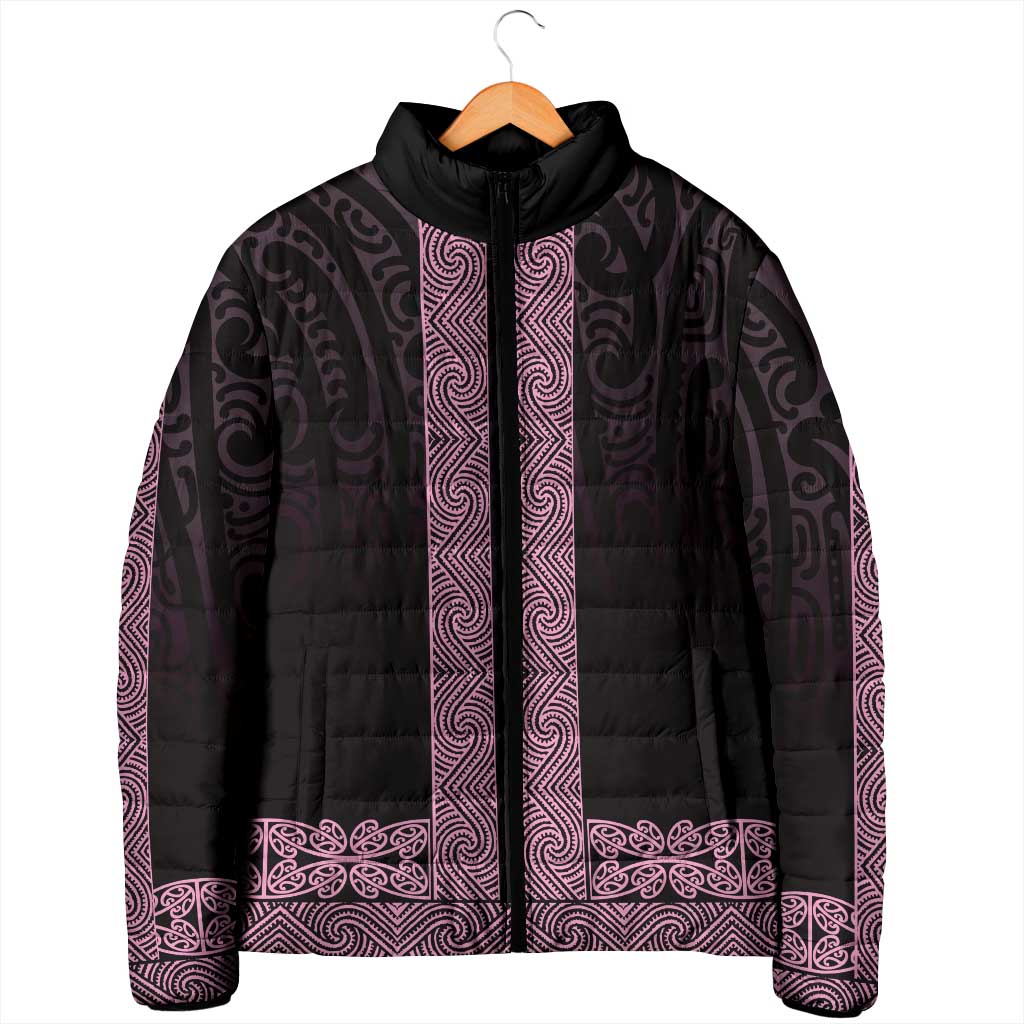 New Zealand Maori Kowhaiwhai Padded Jacket Mawhero Maui and Mangopare - Aussie Hoodie