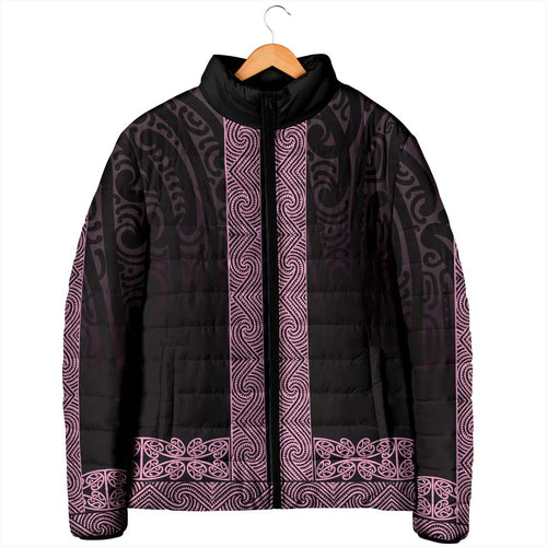 New Zealand Maori Kowhaiwhai Padded Jacket Mawhero Maui and Mangopare - Aussie Hoodie