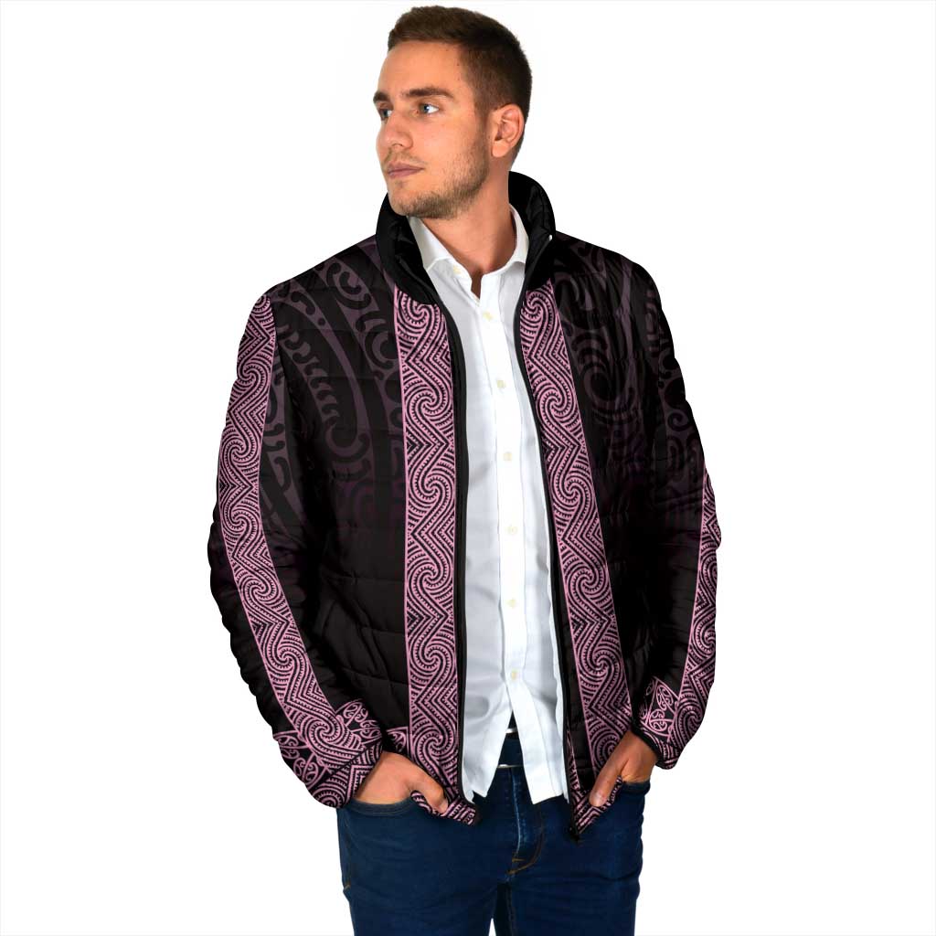 New Zealand Maori Kowhaiwhai Padded Jacket Mawhero Maui and Mangopare - Aussie Hoodie