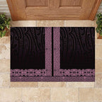 New Zealand Maori Kowhaiwhai Rubber Doormat Mawhero Maui and Mangopare