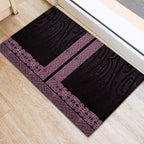 New Zealand Maori Kowhaiwhai Rubber Doormat Mawhero Maui and Mangopare