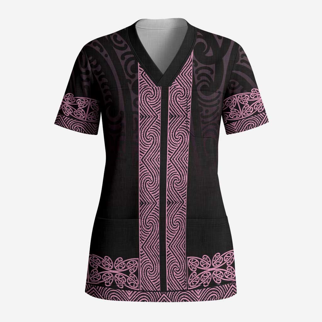 New Zealand Maori Kowhaiwhai Scrub Top Mawhero Maui and Mangopare - Aussie Hoodie