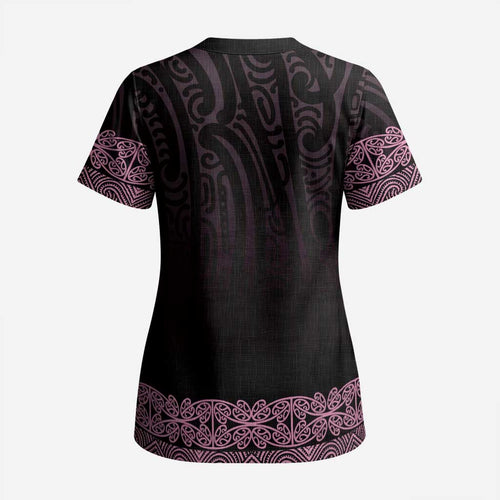 New Zealand Maori Kowhaiwhai Scrub Top Mawhero Maui and Mangopare - Aussie Hoodie