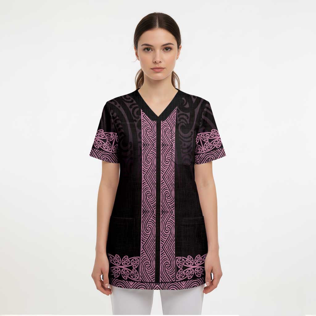 New Zealand Maori Kowhaiwhai Scrub Top Mawhero Maui and Mangopare - Aussie Hoodie