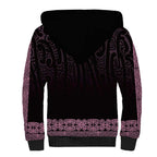 New Zealand Maori Kowhaiwhai Sherpa Hoodie Mawhero Maui and Mangopare