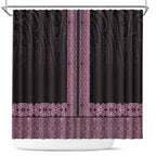 New Zealand Maori Kowhaiwhai Shower Curtain Mawhero Maui and Mangopare