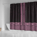 New Zealand Maori Kowhaiwhai Shower Curtain Mawhero Maui and Mangopare