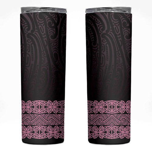 New Zealand Maori Kowhaiwhai Skinny Tumbler Mawhero Maui and Mangopare