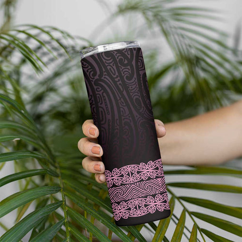 New Zealand Maori Kowhaiwhai Skinny Tumbler Mawhero Maui and Mangopare