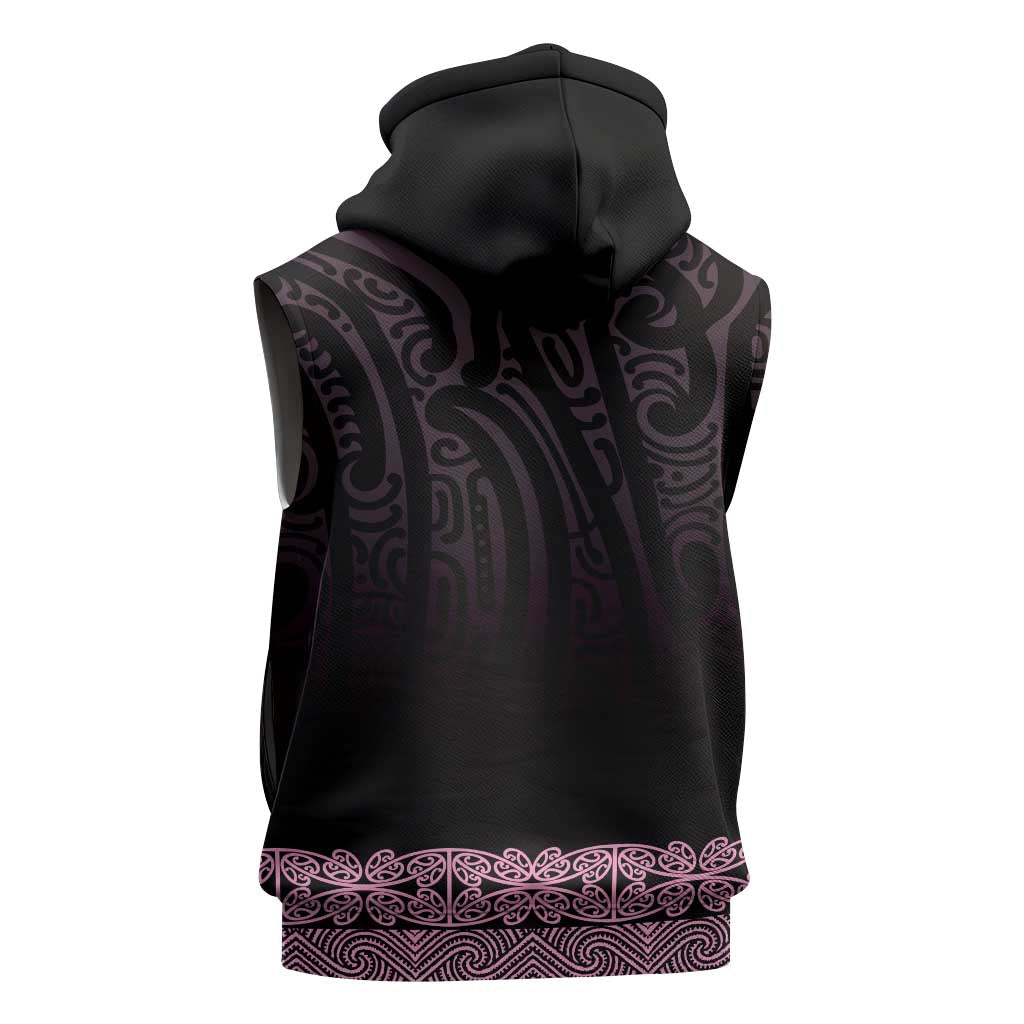 New Zealand Maori Kowhaiwhai Sleeveless Hoodie Mawhero Maui and Mangopare - Aussie Hoodie