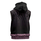 New Zealand Maori Kowhaiwhai Sleeveless Hoodie Mawhero Maui and Mangopare - Aussie Hoodie