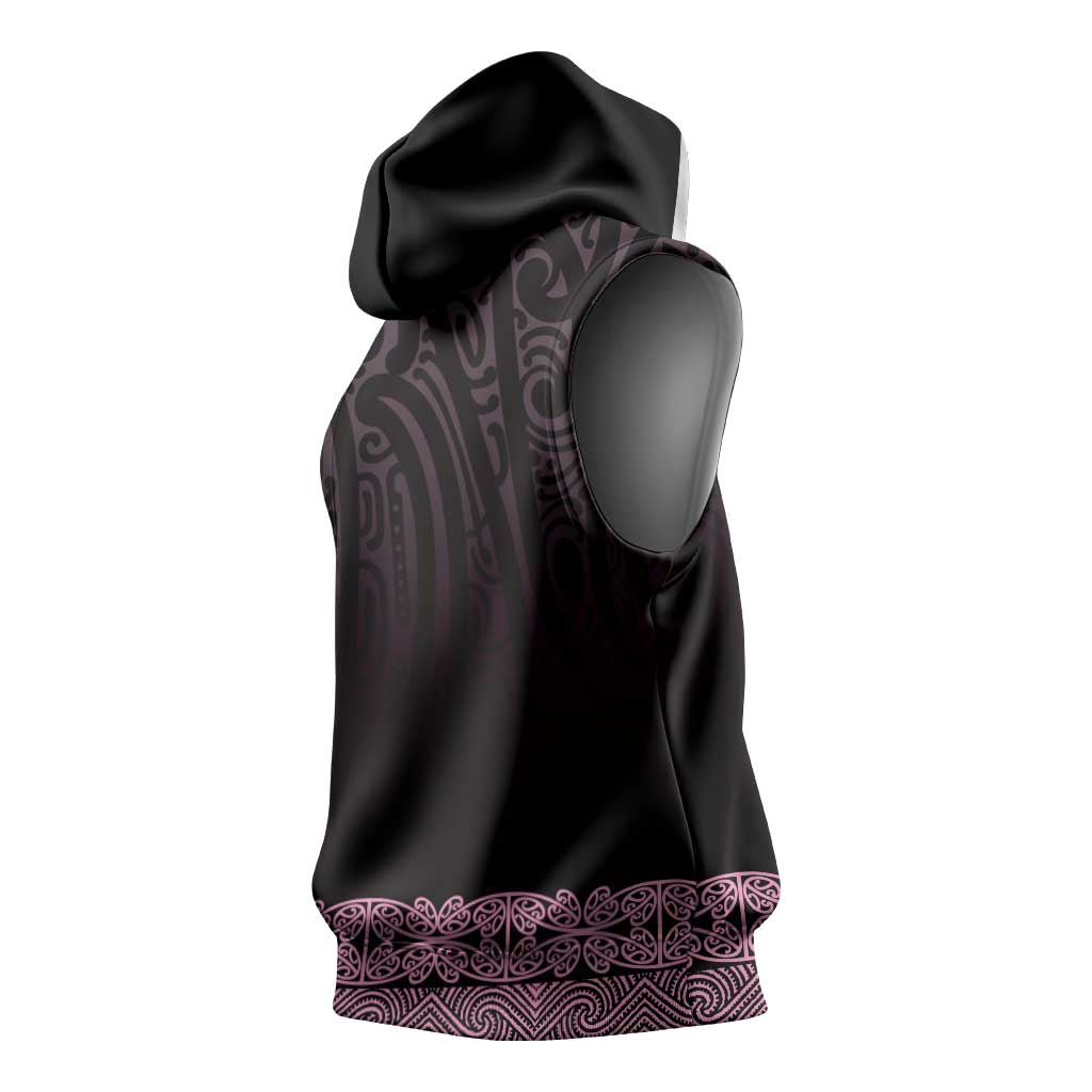 New Zealand Maori Kowhaiwhai Sleeveless Hoodie Mawhero Maui and Mangopare - Aussie Hoodie