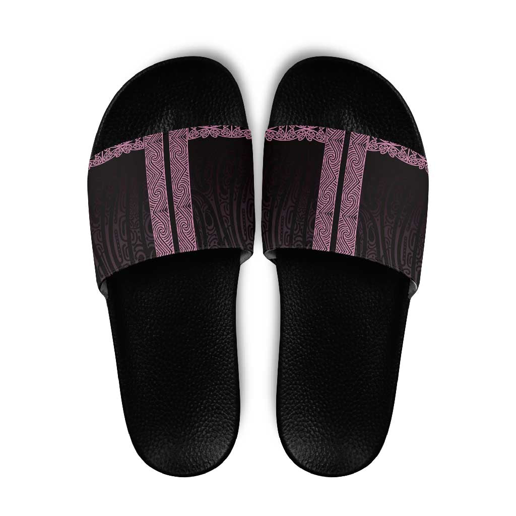 New Zealand Maori Kowhaiwhai Slide Sandals Mawhero Maui and Mangopare - Aussie Hoodie