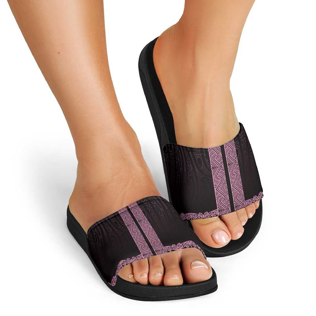 New Zealand Maori Kowhaiwhai Slide Sandals Mawhero Maui and Mangopare - Aussie Hoodie