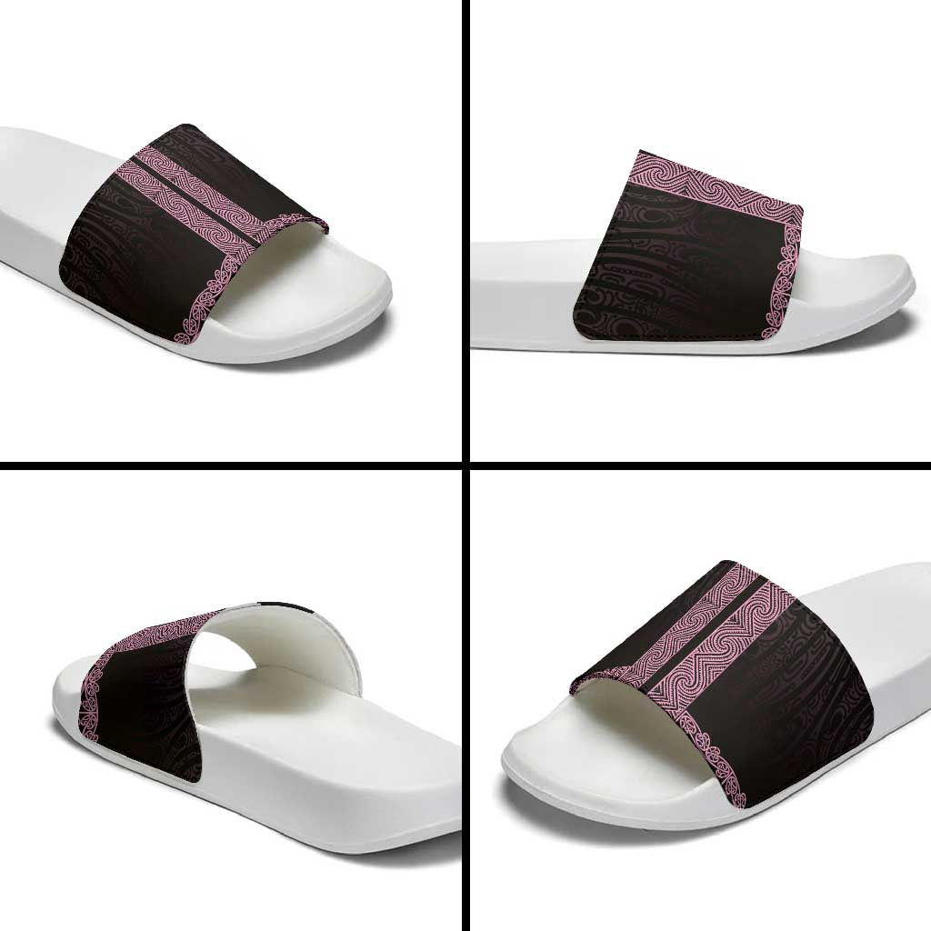 New Zealand Maori Kowhaiwhai Slide Sandals Mawhero Maui and Mangopare - Aussie Hoodie