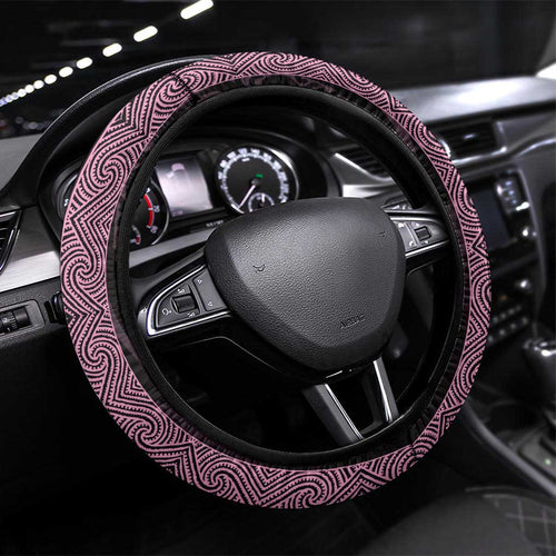 New Zealand Maori Kowhaiwhai Steering Wheel Cover Mawhero Maui and Mangopare