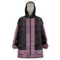 New Zealand Maori Kowhaiwhai Wearable Blanket Hoodie Mawhero Maui and Mangopare