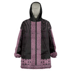 New Zealand Maori Kowhaiwhai Wearable Blanket Hoodie Mawhero Maui and Mangopare