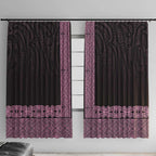 New Zealand Maori Kowhaiwhai Window Curtain Mawhero Maui and Mangopare