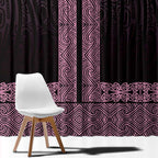 New Zealand Maori Kowhaiwhai Window Curtain Mawhero Maui and Mangopare