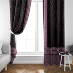 New Zealand Maori Kowhaiwhai Window Curtain Mawhero Maui and Mangopare