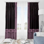 New Zealand Maori Kowhaiwhai Window Curtain Mawhero Maui and Mangopare
