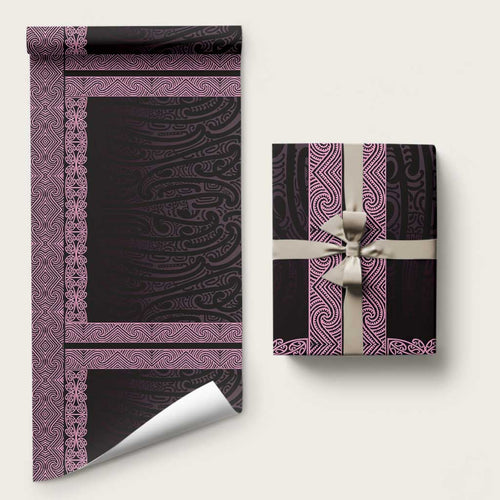 New Zealand Maori Kowhaiwhai Wrapping Paper Mawhero Maui and Mangopare - Aussie Hoodie