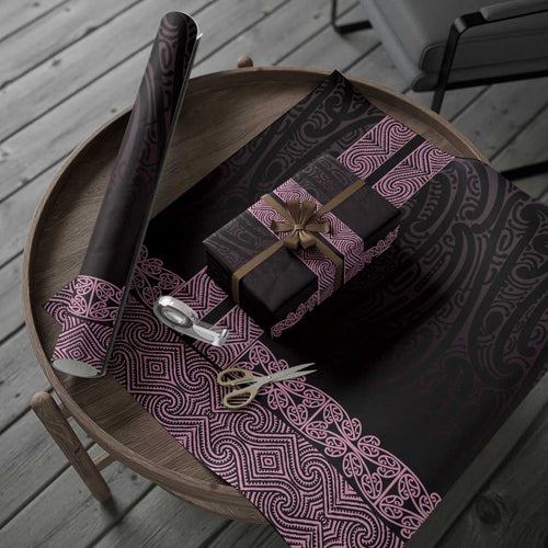 New Zealand Maori Kowhaiwhai Wrapping Paper Mawhero Maui and Mangopare - Aussie Hoodie