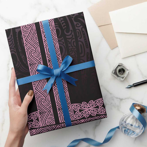 New Zealand Maori Kowhaiwhai Wrapping Paper Mawhero Maui and Mangopare - Aussie Hoodie