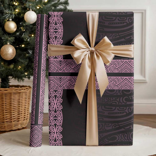 New Zealand Maori Kowhaiwhai Wrapping Paper Mawhero Maui and Mangopare - Aussie Hoodie