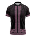 New Zealand Maori Kowhaiwhai Zipper Polo Shirt Mawhero Maui and Mangopare - Aussie Hoodie
