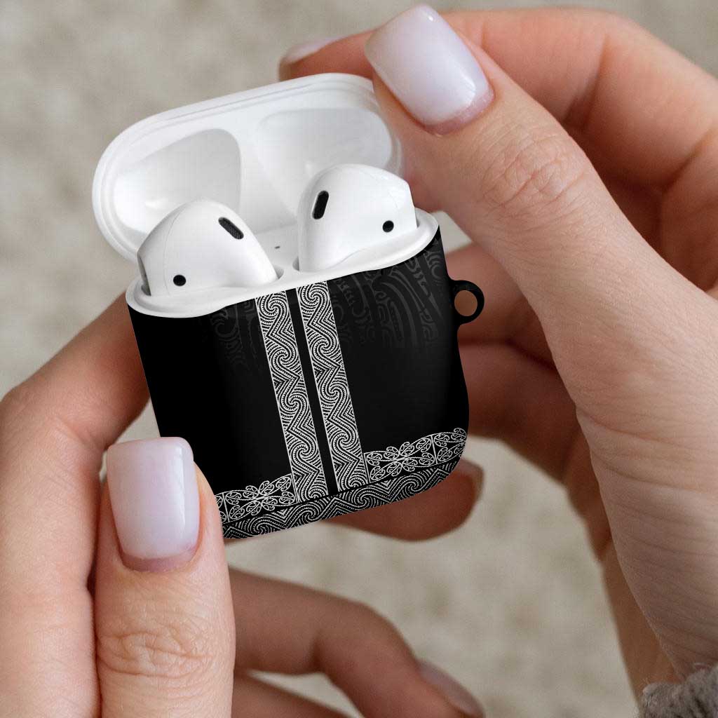 New Zealand Maori Kowhaiwhai AirPods Case Pango Maui and Mangopare - Aussie Hoodie