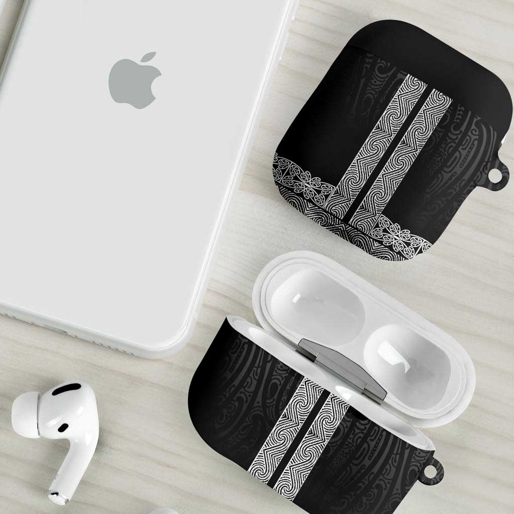 New Zealand Maori Kowhaiwhai AirPods Case Pango Maui and Mangopare - Aussie Hoodie