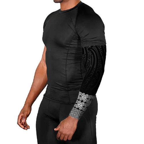 New Zealand Maori Kowhaiwhai Arm Sleeves Pango Maui and Mangopare - Aussie Hoodie