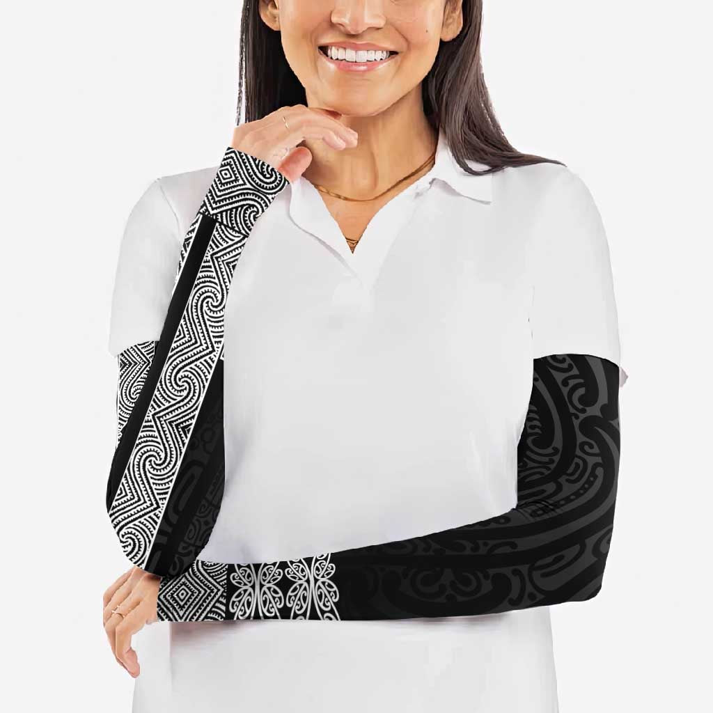 New Zealand Maori Kowhaiwhai Arm Sleeves Pango Maui and Mangopare - Aussie Hoodie