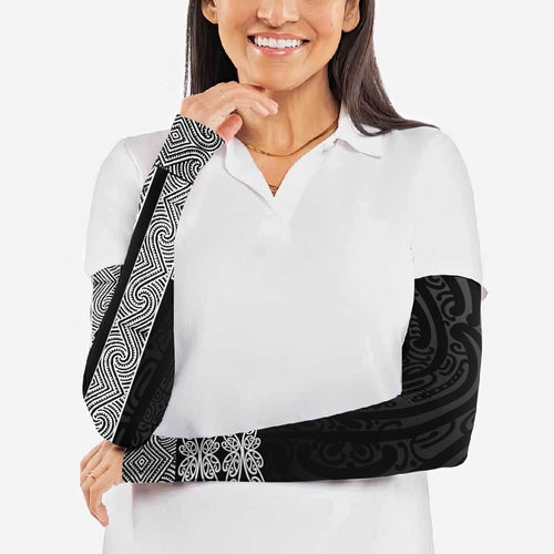New Zealand Maori Kowhaiwhai Arm Sleeves Pango Maui and Mangopare - Aussie Hoodie