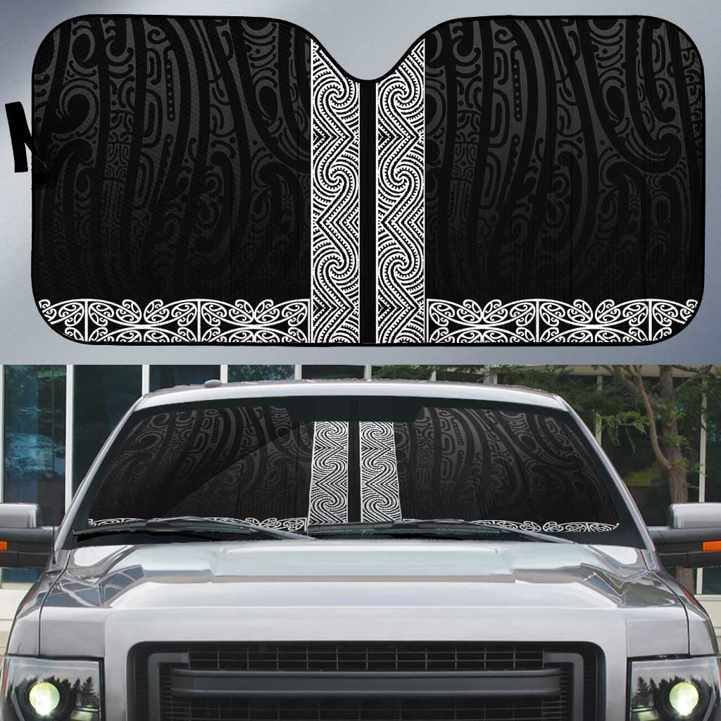 New Zealand Maori Kowhaiwhai Auto Sun Shade Pango Maui and Mangopare - Aussie Hoodie