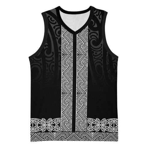 New Zealand Maori Kowhaiwhai Basketball Jersey Pango Maui and Mangopare - Aussie Hoodie