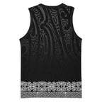 New Zealand Maori Kowhaiwhai Basketball Jersey Pango Maui and Mangopare - Aussie Hoodie