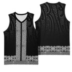 New Zealand Maori Kowhaiwhai Basketball Jersey Pango Maui and Mangopare - Aussie Hoodie