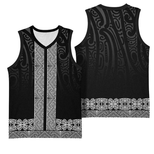 New Zealand Maori Kowhaiwhai Basketball Jersey Pango Maui and Mangopare - Aussie Hoodie