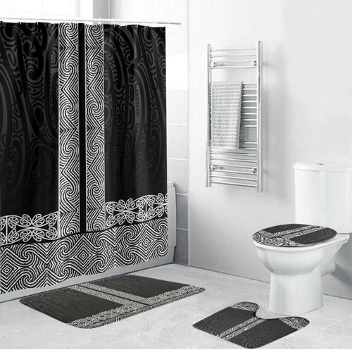 New Zealand Maori Kowhaiwhai Bathroom Set Pango Maui and Mangopare - Aussie Hoodie