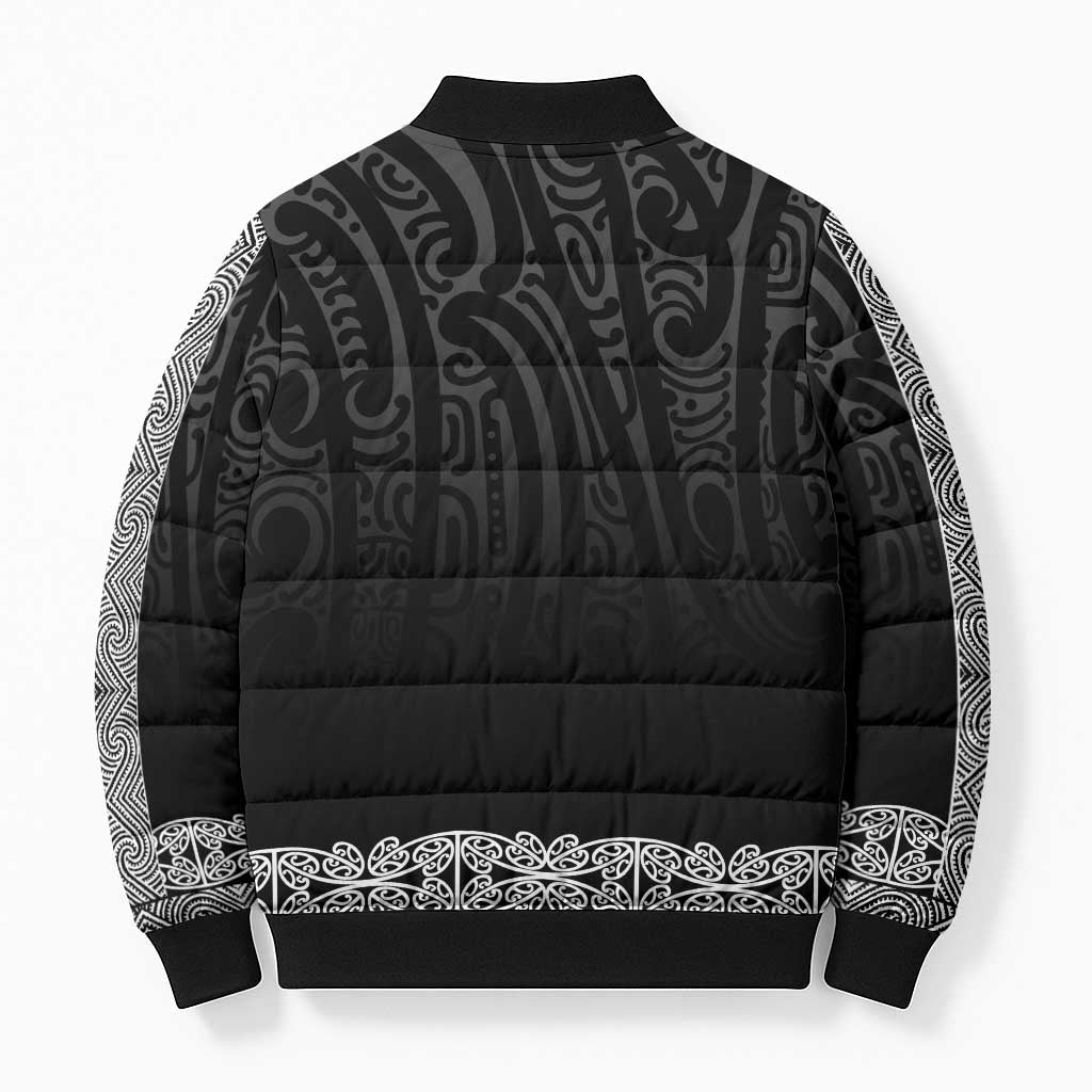 New Zealand Maori Kowhaiwhai Bomber Puffer Jacket Pango Maui and Mangopare - Aussie Hoodie