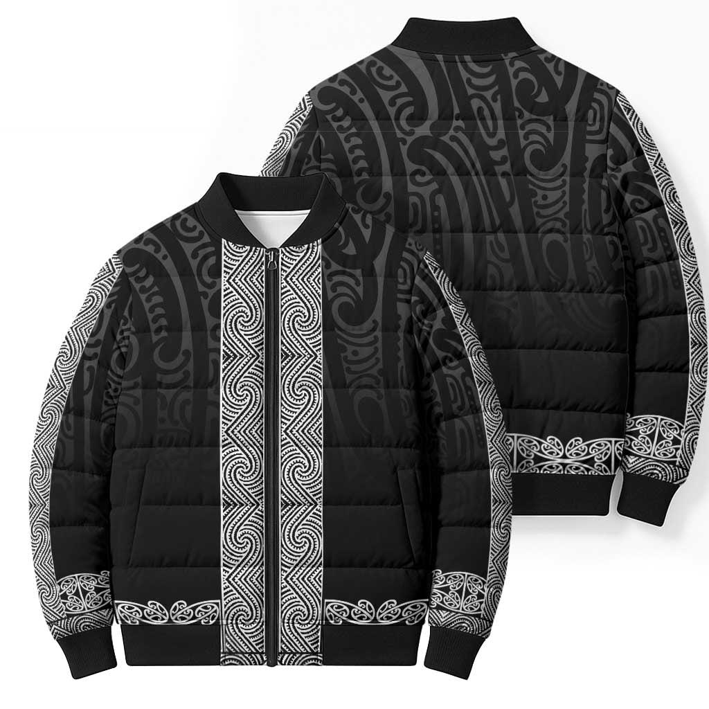 New Zealand Maori Kowhaiwhai Bomber Puffer Jacket Pango Maui and Mangopare - Aussie Hoodie