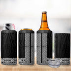 New Zealand Maori Kowhaiwhai 4 in 1 Can Cooler Tumbler Pango Maui and Mangopare